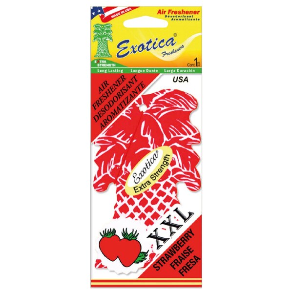 Exotica Fresheners AIR FRESHENER XXL STRAWBERRY TRILINGUAL PT1XXLSTR - main